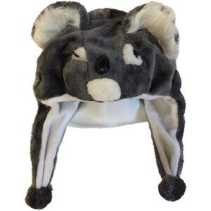 Koala Plush Animal Winter Hat With Earflaps For Adults & Kids